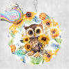 Owl Sunflower Wind Spinner