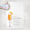 Peach Bellini Cocktail Recipe Tea Towel - Kitchen Towels