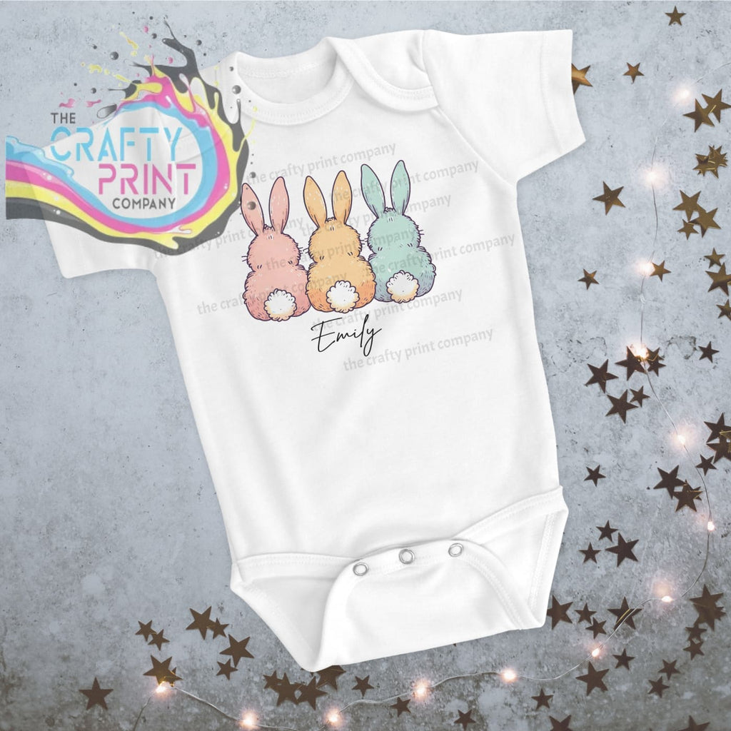 Personalised Easter Bunny Tails Baby Vest - One-Pieces