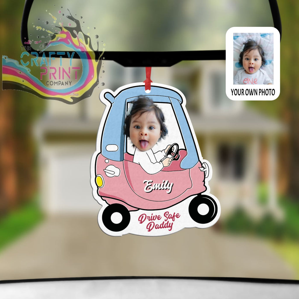 Personalised Pink Car Shape Air Freshener with Fragrance