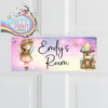 Personalised Pink Fairy V2 Metal Bedroom Door Sign