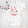 Personalised Pink Initial Rabbit Baby Vest - One-Pieces