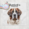 Saint Bernard Dog Personalised Dribble Slobber Cloth