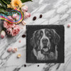 St Bernard Engraved Slate Coaster - Square