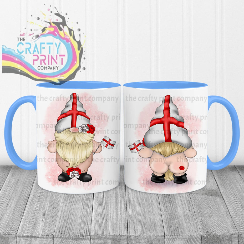 St George’s Day Cheeky Bum Gonk Mug - Blue Handle & Inner