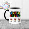 Super Daddio Personalised Mug - Black Handle & Inner - Mugs