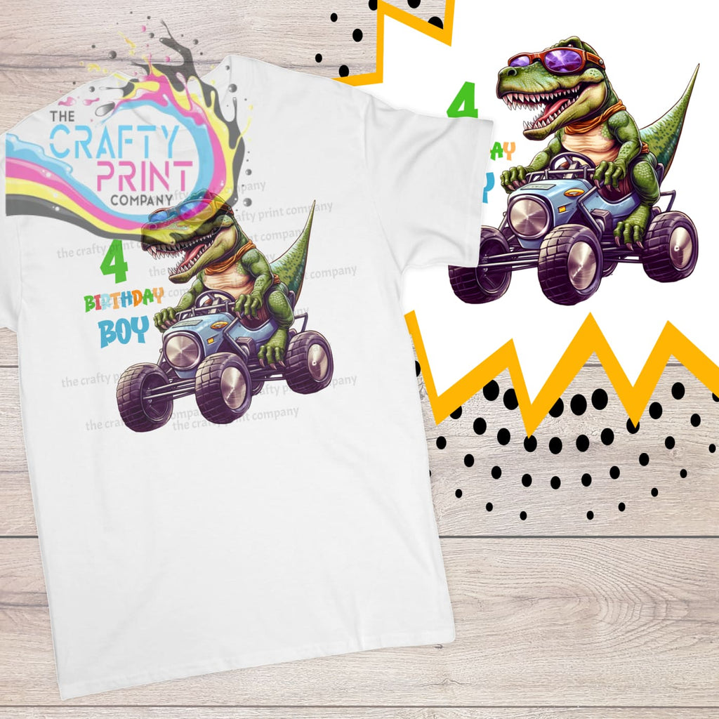 T-Rex Monster Truck Age Birthday Children’s T-shirt