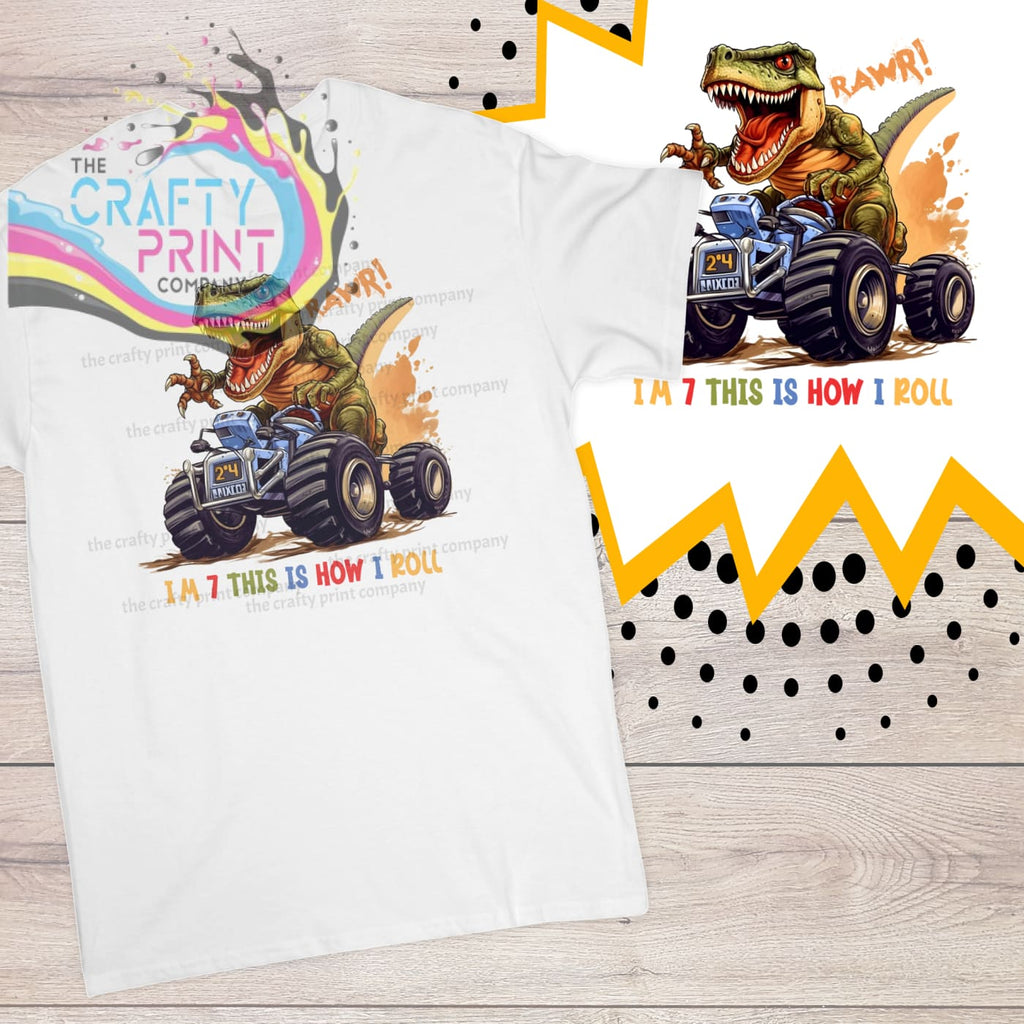 T-Rex Monster Truck Age Birthday Children’s T-shirt