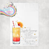 Tequila Sunrise Cocktail Recipe Tea Towel - Kitchen Towels