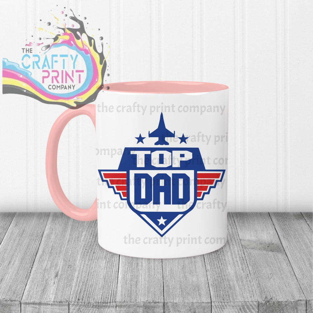 Top Dad Mug - Pink Handle & Inner - Mugs