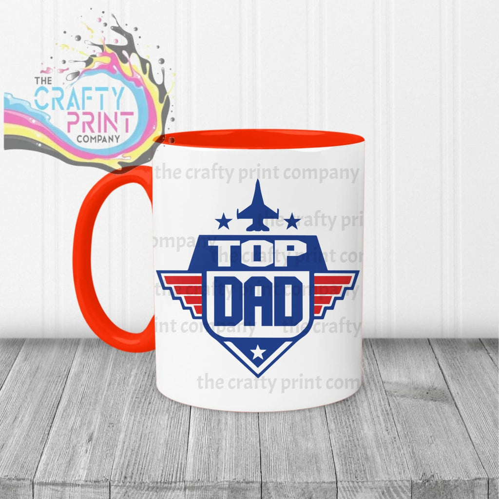 Top Dad Mug - Red Handle & Inner - Mugs