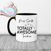 Totally Awesome Teacher Mug - Black Handle & Inner - Mugs