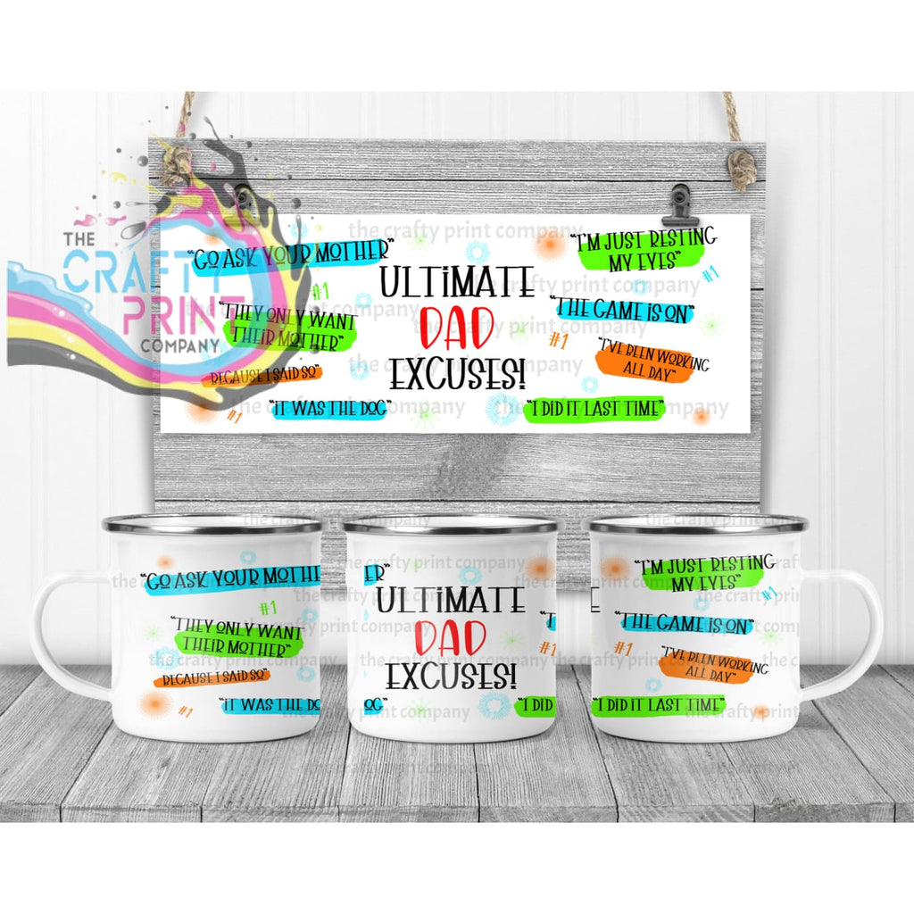 Ultimate Dad Excuses Mug - Enamel - Mugs