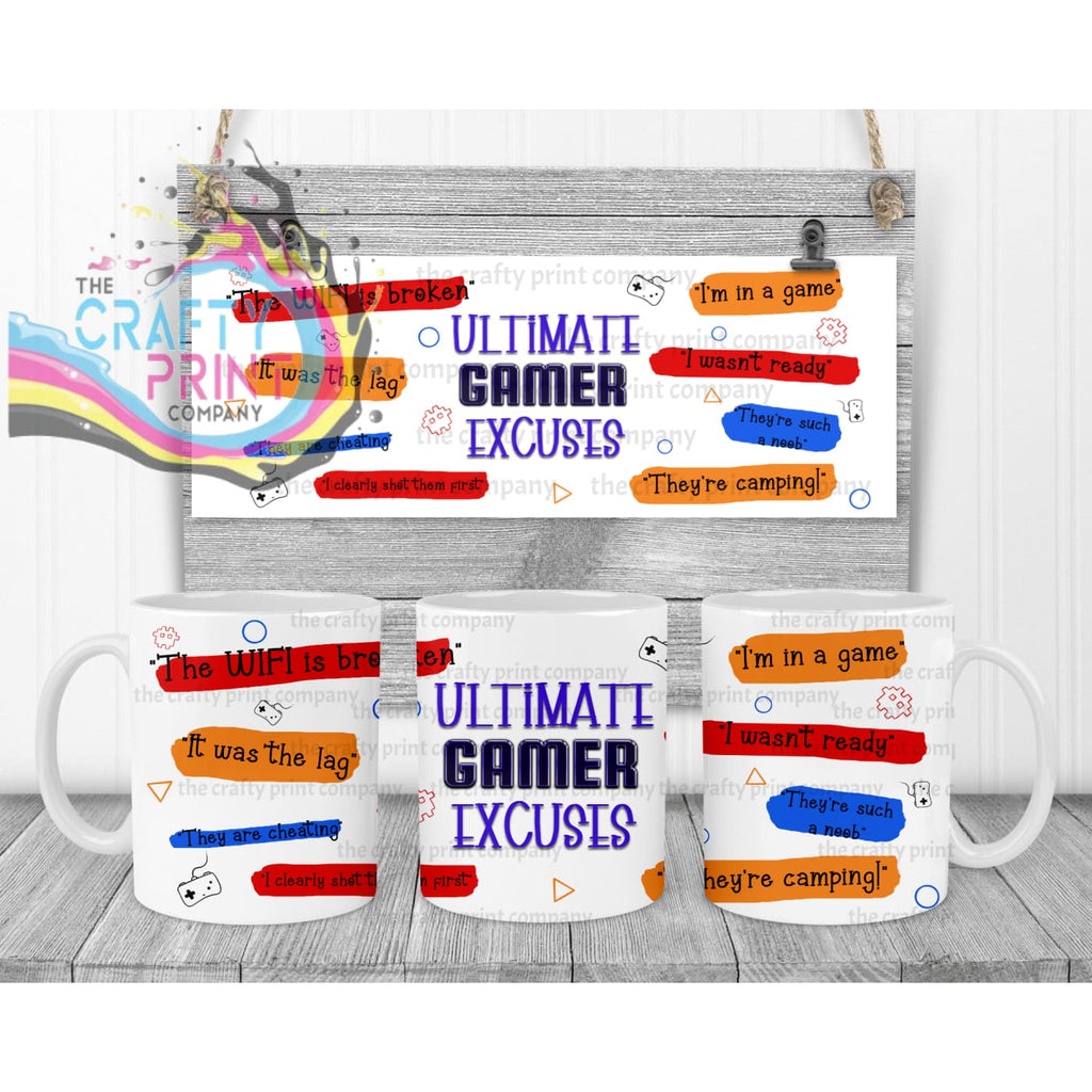 Ultimate Gamer Excuses Mug - White Handle & Inner - Mugs