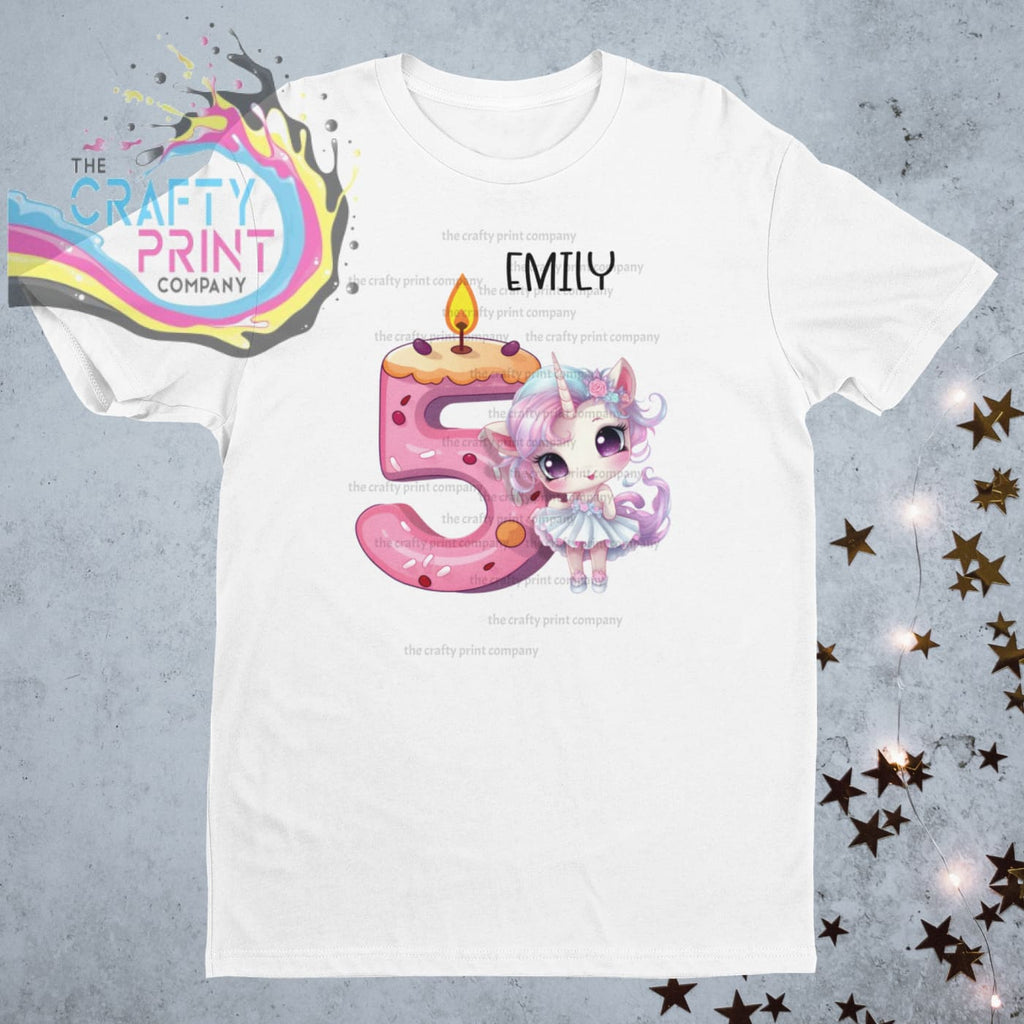 Unicorn Age Birthday Children’s T-shirt - Five - Shirts &