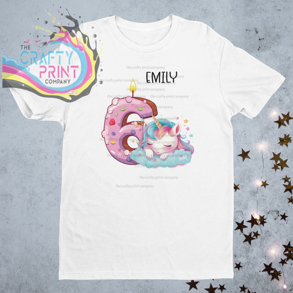 Unicorn Age Birthday Children’s T-shirt - Six - Shirts &