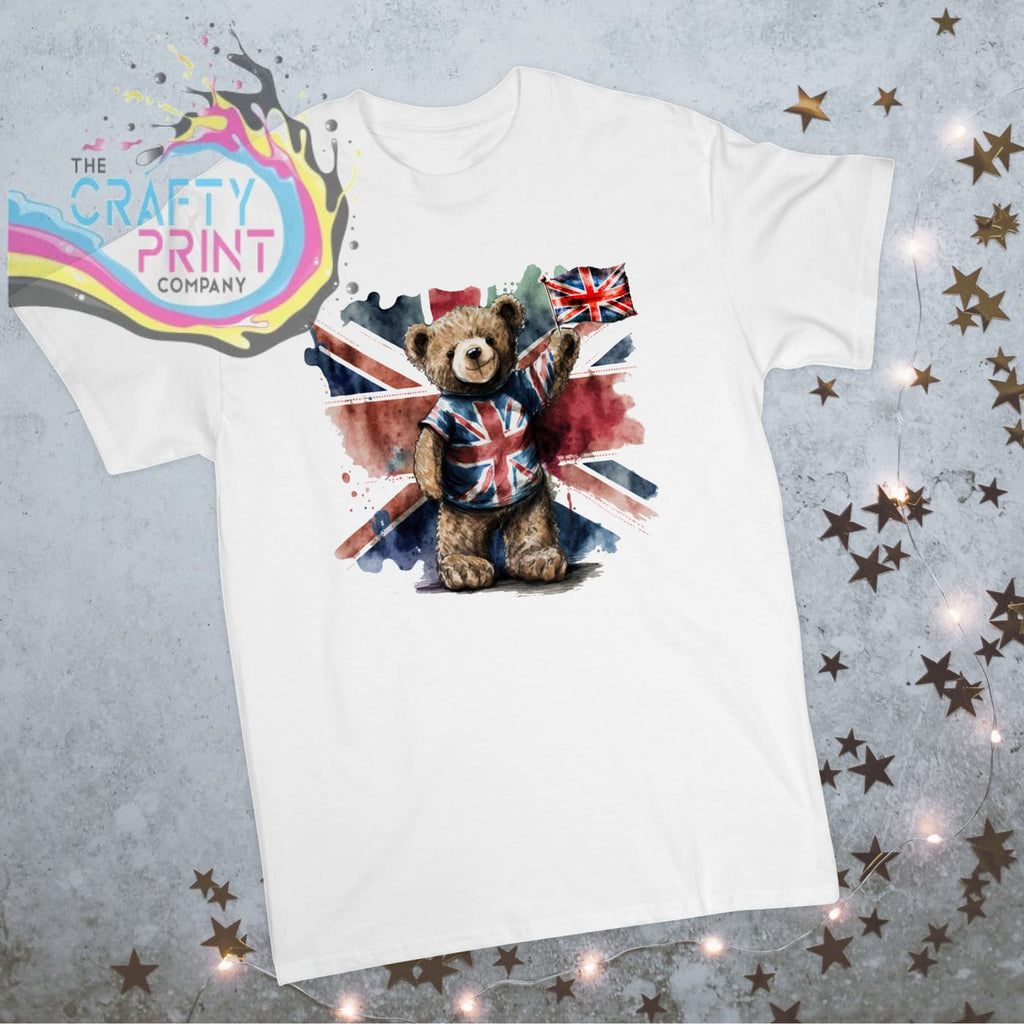 VE Day Bear Children’s T-shirt - White - Shirts & Tops