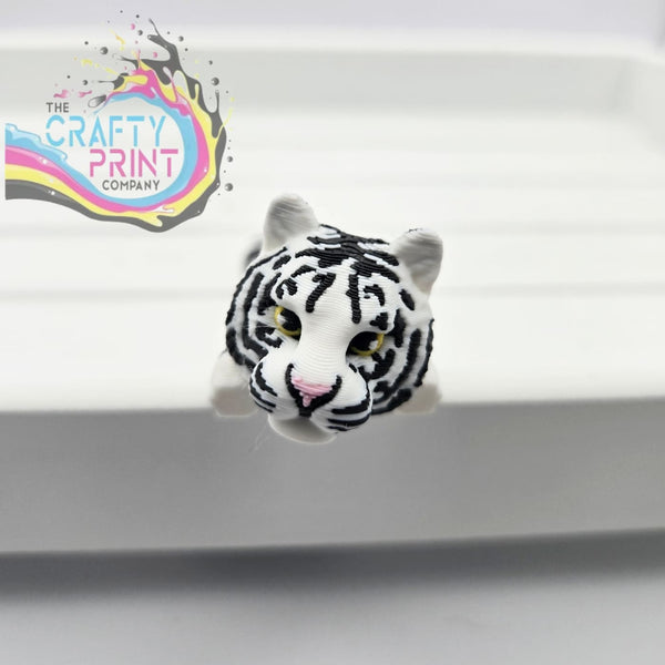 White Tiger Articulated Flexi Fidget Toy