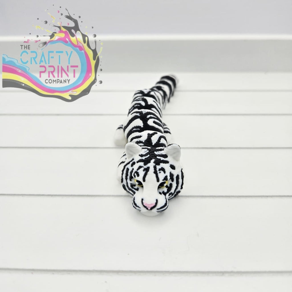 White Tiger Articulated Flexi Fidget Toy