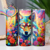 Wolf Flowers 20oz Tumbler