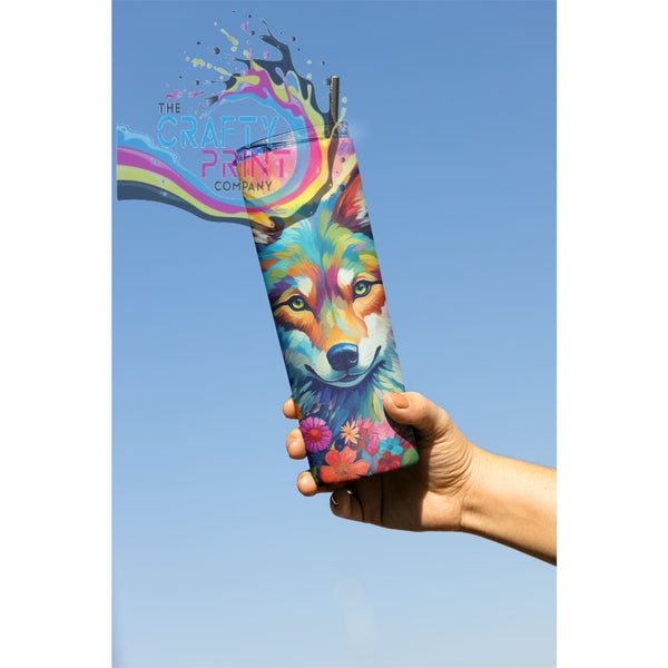 Wolf Flowers 20oz Tumbler