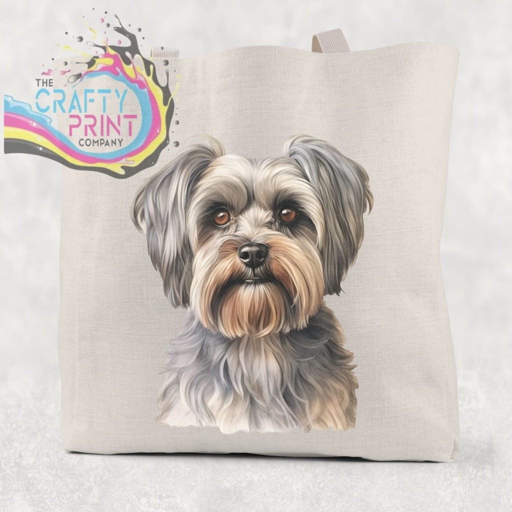 Yorkshire Terrier Cotton Tote Bag - Natural - Shopping Totes