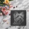 Yorkshire Terrier Engraved Slate Coaster - Square