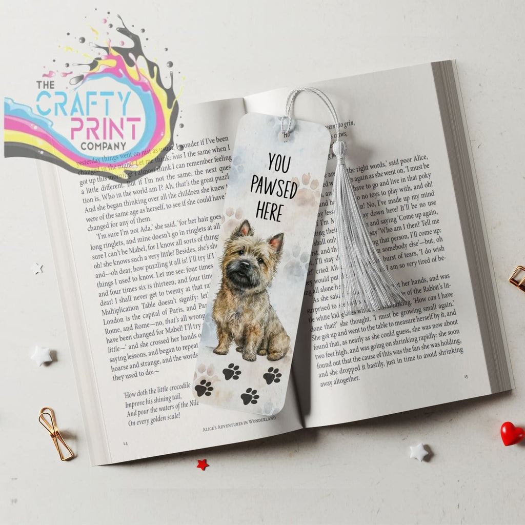 You pawsed here Cairn Terrier Bookmark - Fabric Board