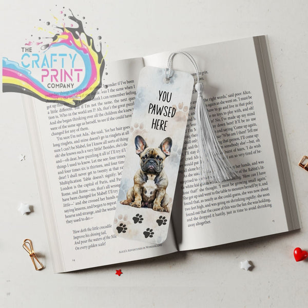 You pawsed here French Bulldog Bookmark - Fabric Board