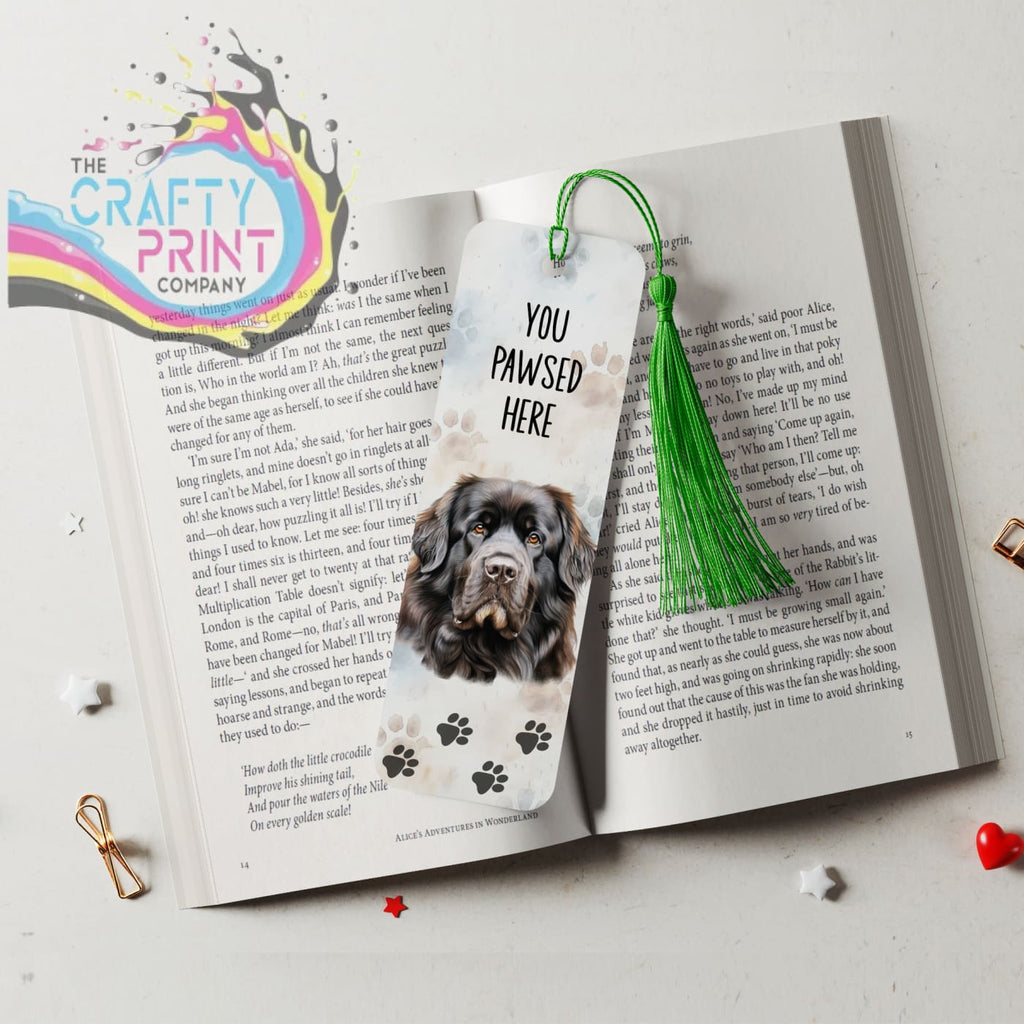 You pawsed here Newfoundland Bookmark - Fabric Board