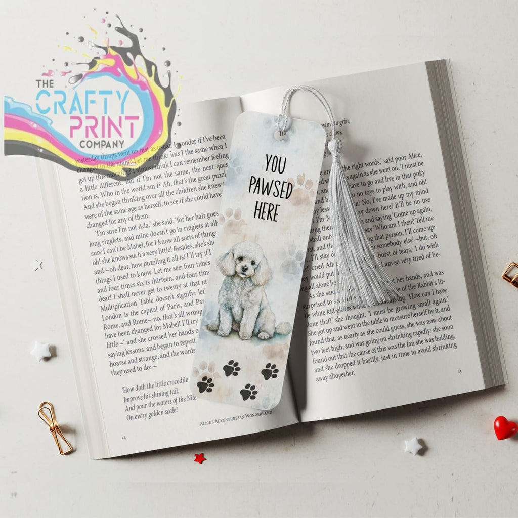 You pawsed here Poodle Bookmark - Fabric Board - Bookmarks