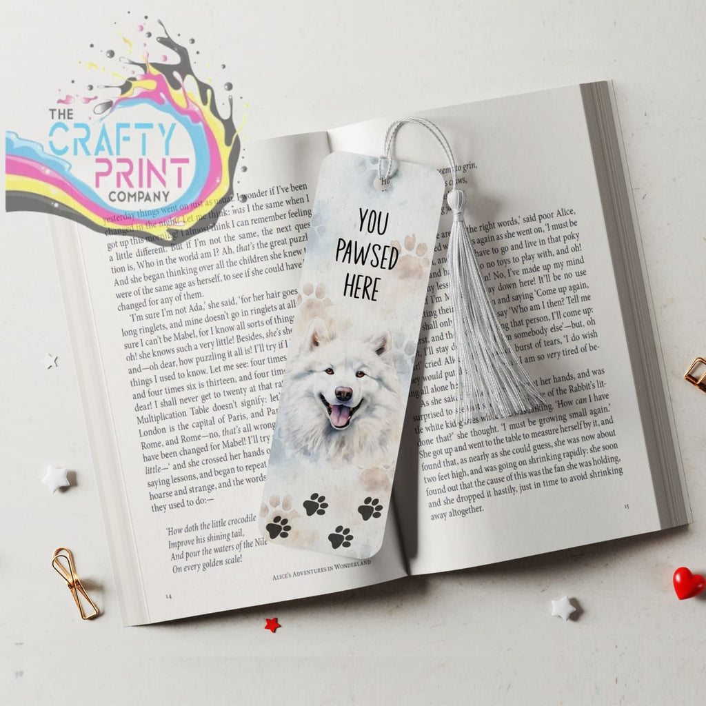 You pawsed here Samoyed Bookmark - Fabric Board - Bookmarks