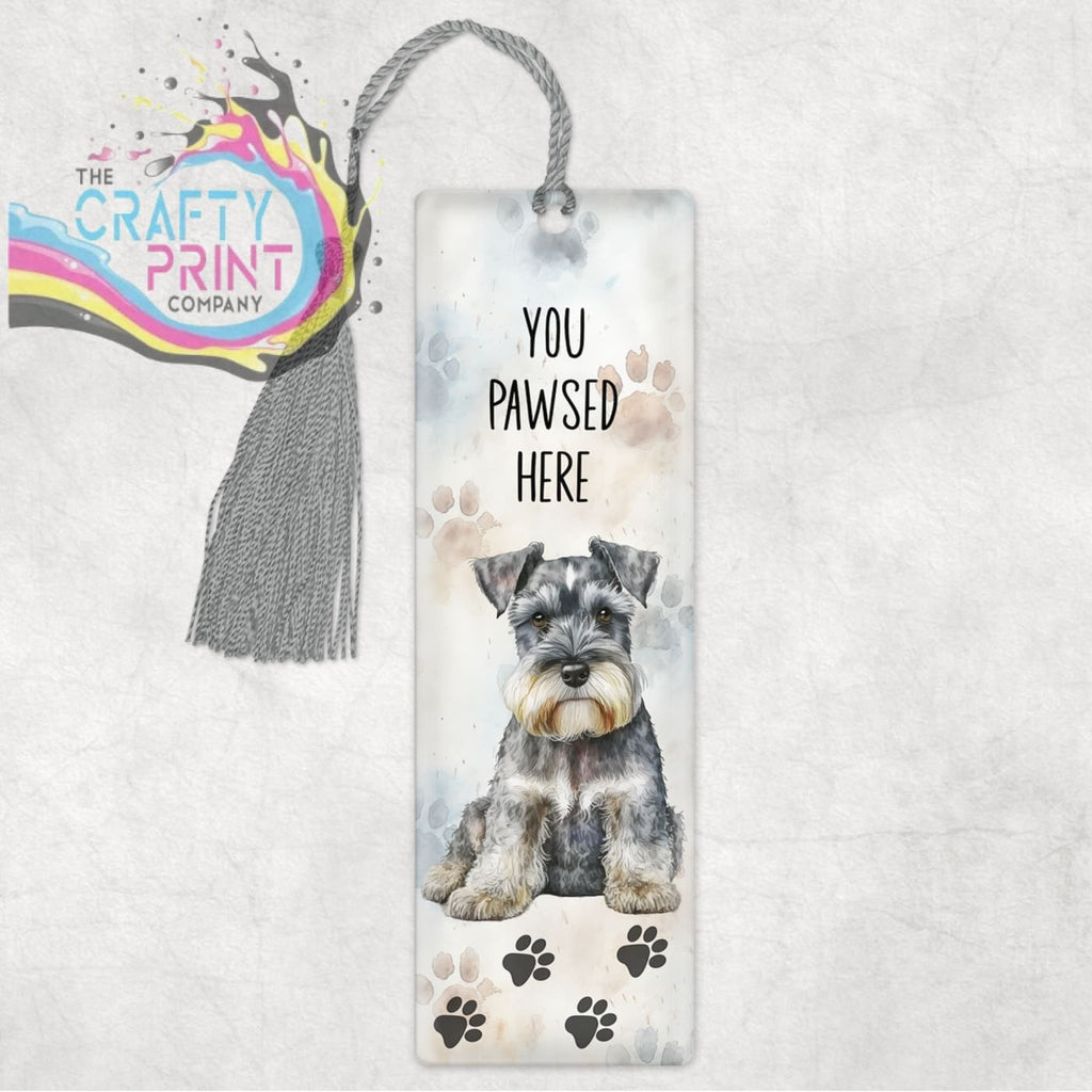 You pawsed here Schnauzer Bookmark - Acrylic - Bookmarks