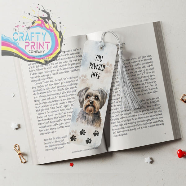 You pawsed here Yorkshire Terrier Bookmark - Fabric Board