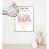 Baby Birth Elephant on Cloud Print - Pink - Posters Prints