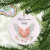 Baby Memorial Personalised Ceramic Ornament / Bauble - Pink