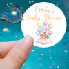 Baby Shower Fox Design Personalised Printed Sticker