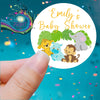 Baby Shower Jungle Babies Personalised Printed Sticker