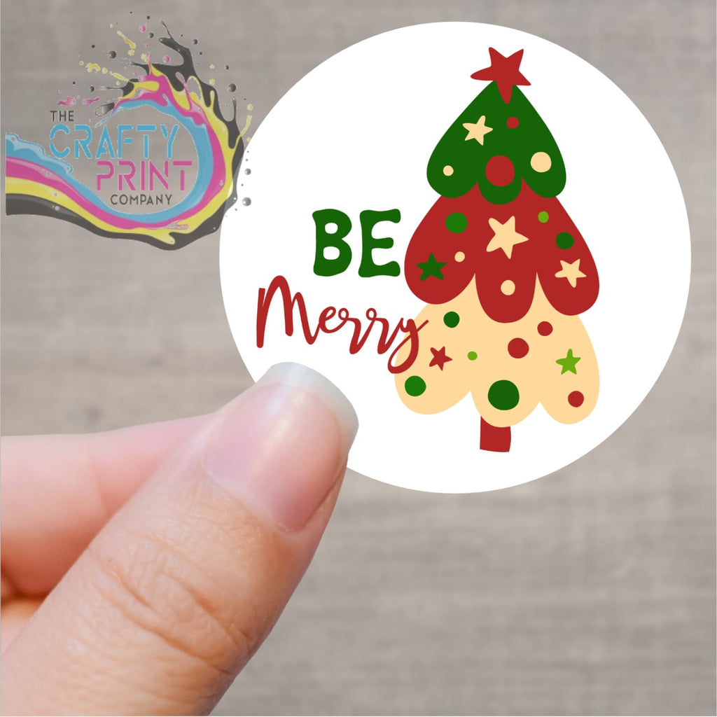 Be Merry Printed Sticker - Decorative Stickers