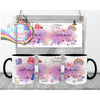 Best Mom Watercolour Rainbow Mug - Black Handle & Inner