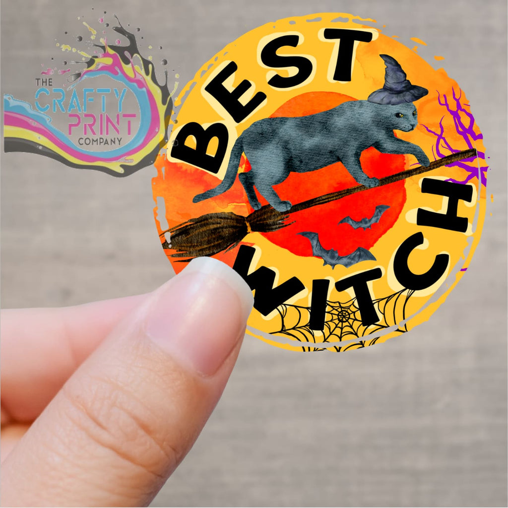 Best Witch Printed Sticker - Decorative Stickers