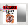 Beware Bulldog Lives Here Aluminium Gate Sign - Signage