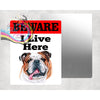 Beware English Bulldog Lives Here Aluminium Gate Sign