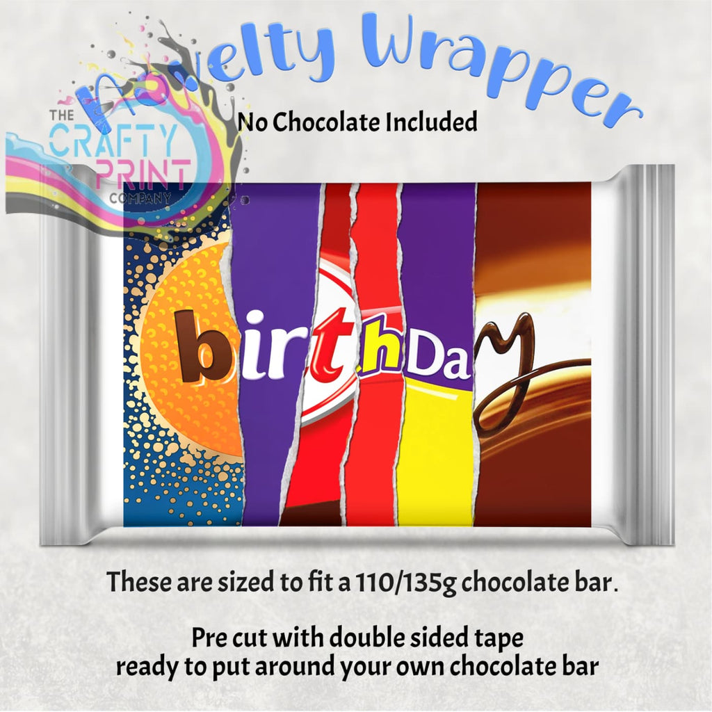 Birthday Chocolate Bar Wrapper - Gift Wrapping