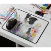 Border Collie Flowers Mouse Mat