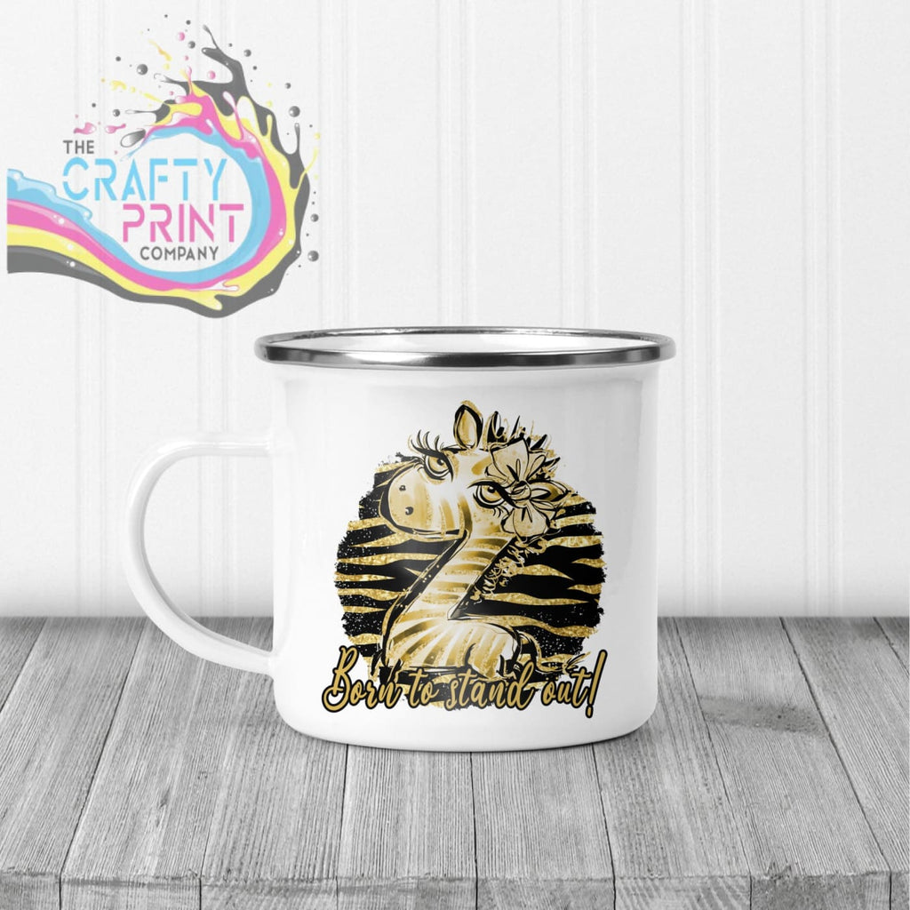 Born to Stand Out Giraffe Mug - Enamel - Mugs