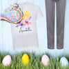 Bunny Ears with Flowers Eggs Personalised Child Pyjamas