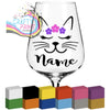 Cat Head Personalised Glass / Mug / Cup Decal / Sticker