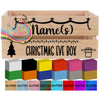 Christmas Eve Box Crate Vinyl Personalised Decal / Sticker