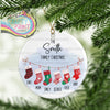 Christmas Stockings Personalised Ceramic Ornament - Holiday